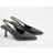 boohoo Womens Wide Width Slingback Kitten Heel Pump Black