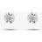 T.H.Baker 9ct White Gold 0.03ct Diamond Stud Earrings E4058W/03-10 Silver