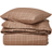 Lexington Checked Lyocell/Cotton Bedding Set Påslakan Brun, Vit (220x220cm)