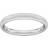 Goldsmiths D Shape Standard Matt Finished Wedding Ring 2.5mm - White Gold