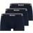 HUGO BOSS Power Stretch Cotton Trunks with Logo Waistbands 3-pack - Dark Blue