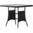 vidaXL Garden Table Outdoor 80 x 80 x 74 cm Black Poly Rattan