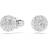Swarovski Dextera stud earrings, Round cut, White, Rhodium plated