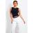 PrettyLittleThing Black Contour Crew Neck Fitted Vest Top