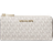 Michael Kors Jet Set Travel Large Logo Quarter Zip Wallet - Vanilla