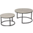 Homcom Stacking Marble Grey Coffee Table 78.5cm 2pcs