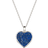 LOVELOX Modern Heart Locket Necklace - Silver/Lapis