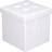 Deuba Foldable Lid Upholstered White Skammel 38cm