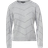 Koroshi Women's Zig Zag Glitter Detail Crew Neck Jumper - Light Grey