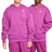 Nike Big Kid's Sportswear Club Fleece Oversized Full Zip Hoodie - Hot Fuchsia/White (FD2931-518)