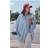 PrettyLittleThing Striped Oversized Cotton Shirt - Blue