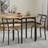 The Range Elba Folding Oak & Black Dining Set 60x115cm 3pcs