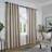 Curtina Natural Textured Chenille Plain Soft Sheen Lined Eyelet Ring Top Curtains Pair