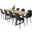Venture Home Zarzosa Black/Natural Bordgruppe 85x160cm 9stk