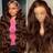 ZHUOBEI 28 Inch 13x6 Chocolate Brown Lace Front Wig Human Hair #4