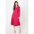Coast One Shoulder Satin Midi Dress - Pink