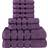 Utopia 8 Piece Luxury Bath Towel Purple (137.2x68.6cm)