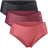 Danish Endurance Invisible Hipster Panties - Black/Blush/Ruby