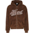 Karl Kani Varsity Teddy Full Zip Hoodie - Brown
