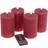 WERNS 3D Flame Red LED Candle 10cm 4pcs