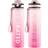 QLUR With Straw and Time Marker Vattenflaska 1L
