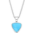 W Hamond Small Curved Triangle Necklace - Silver/Turquoise