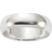 Chisel Half Round Band - Silver