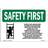 SignMission Osha Aluminum Safety First Sign Always Face Ladder with Symbol 12x18"