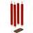 WERNS Stick Red LED Candle 24.5cm 4pcs