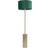Heritage Hues Lexy Antique Brass/Forest Green Floor Lamp 150cm
