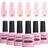 AIMEILI UV & LED Soak Off Gel Polish #6-37 Builder Base 10ml 6-pack