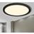 LQWELL Round Flat Black Ceiling Flush Light 22.1cm