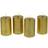 WERNS 3D Flame Gold LED Candle 10cm 4pcs