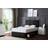 DS Living Amelia Black Upholstered Panel Divan Bed with Two Drawers - One Size