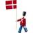 Kay Bojesen Standard Bearer With Textile Flag Small Red Dekorationsfigur 22.4cm
