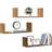 vidaXL Shelves 3 Pcs Artisian Oak 58 x 18 x 18 cm Wall Shelf