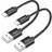 Cleefun 480Mbps 5V 3A 2.0 USB A - USB C M-M 2-Pack 0.3m