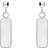 C. W. Sellors Oblong Drop Earrings - Silver/Bauxite