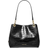 Michael Kors Kensington Large Crocodile Embossed Leather Tote Bag - Black