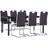 vidaXL 3053116 Black/Brown Bordgruppe 90x180cm 7stk