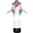 OutSunny Inflatable Decorations Witch Ghost with Three Heads ‎White