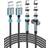 Kuulaa Magnetic 3-1 USB A - USB C/Micro USB B/Lightning Angled M-M