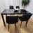 Kosy Koala Black Marble Effect Table 4 Chairs Dining Set