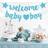 Shein Welcome Baby Girl Boy Banner Baby Shower Pull Flag Gold Glitter Letters Party Decoration For Baby Arrival Party Flag