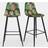 VonHaus Set of 2 Velvet Bar Stools Seating Stool 2pcs