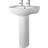 Nuie Melbourne Basin & Pedestal 550 mm 2 Tap Hole