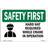 SignMission Osha Aluminum Safety First Sign Hard Hat Required Crane Operation 18x12"