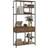 Homcom 5 Tier Standing Brown/Black Book Shelf 170.5cm