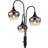Globo Maxy Smoke/Matt Black Floor Lamp 165cm