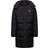 Calvin Klein Quilted Nylon Coat in Crinkled Look with Hood - Black